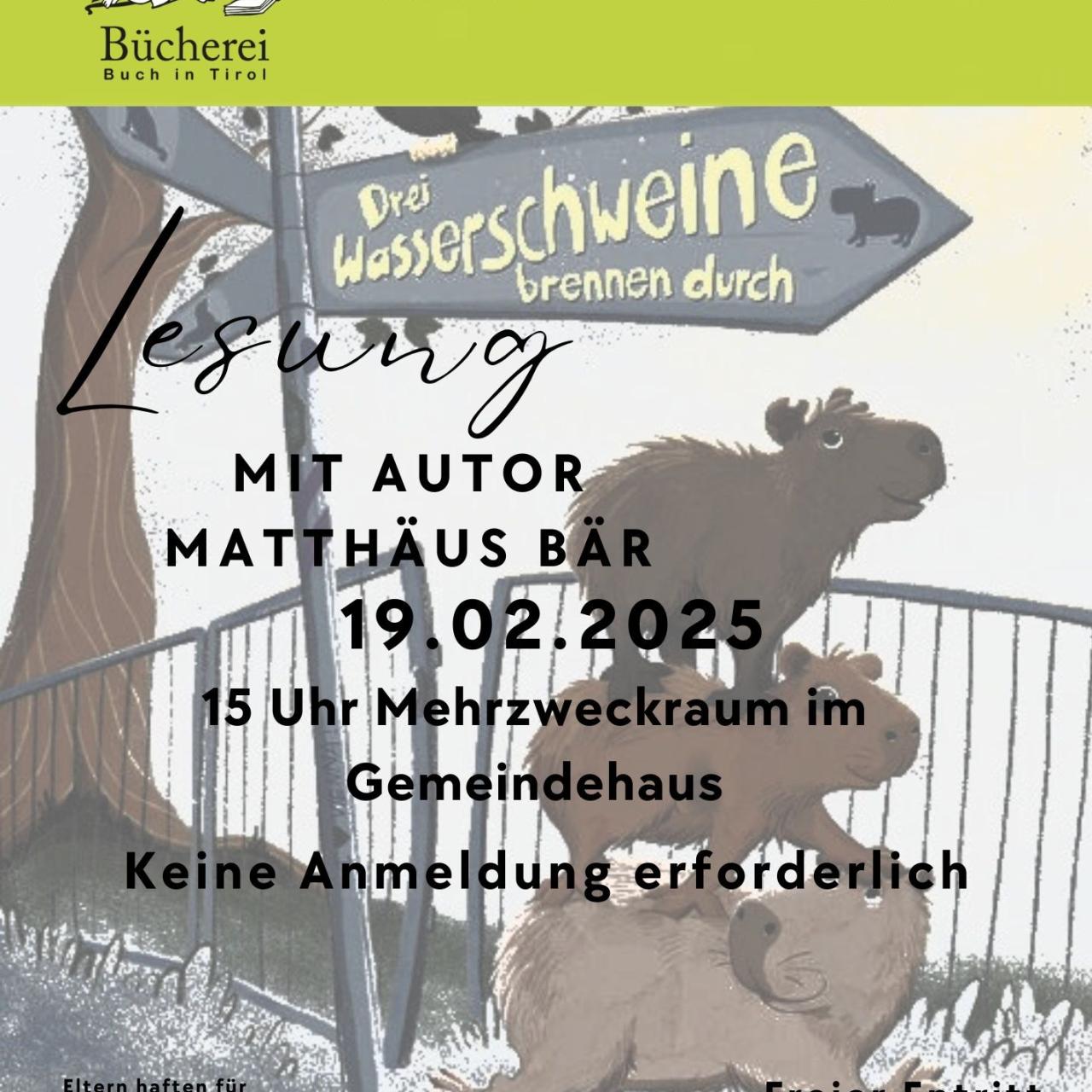 Flyer mit Info zu Zeit und Ort